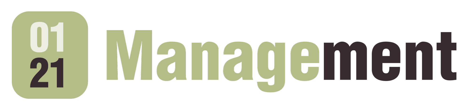 Grünes Quadrat mit "01 21" in weißer Schrift auf der linken Seite, daneben das Wort "Management"; "Manage" in hellgrün und "ment" in schwarz, alles auf weißem Hintergrund - ideal zum Präsentieren oder Investieren in Ihre Ferienimmobilie. 0121Management - der Campingplatz und Ferienimmobilien Makler